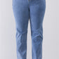 Plus Mid-wash Blue Denim Low-rise Wide-leg Upsized Basic Dad Jeans