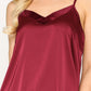 Velvet Mixed Adjustable Strap Round Hem Camisole