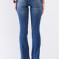 Medium Blue Denim High Waisted Skinny Boot Recycled Jeans