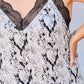 Adjustable Shoulder Strap Lace Trim Snake Print Cami