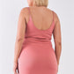 Plus Size Lite Mauve Sleeveless Scoop Neck Bodycon Cami Mini Dress