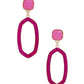 Beaded Oval Post Drop Earring