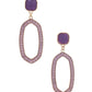 Beaded Oval Post Drop Earring