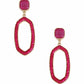 Beaded Oval Post Drop Earring