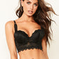 Floral Lace Trim Longline Lace Bra W/underwire