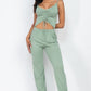 Front Ruched With Adjustable String Cami Casual/summer Jumpsuit