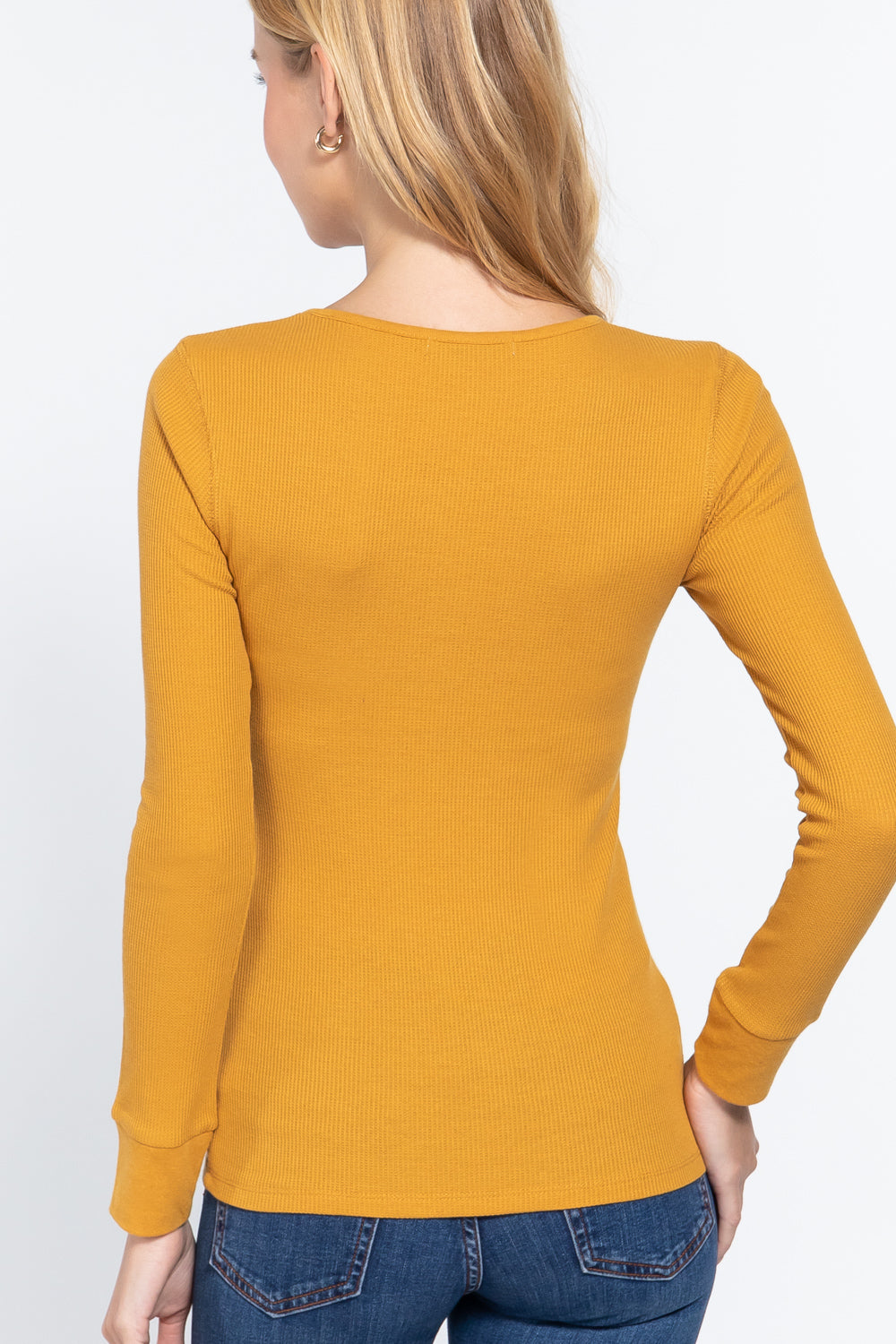 Long Slv Scoop Neck Thermal Top