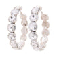 Rhinestone 3.25 Inch Classic Hoop Earring