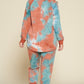 Tie-dye Printed French Terry Knit Loungewear Sets