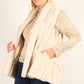 Plus Size Faux Fur Vest Jacket With Open Front, Hi-lo Hem, And Pockets