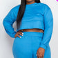 Plus Size Cozy Crop Top And Shorts Set