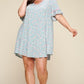 Plus Size Spring Floral Printed Lovely Swing Dress