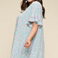 Plus Size Spring Floral Printed Lovely Swing Dress