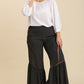 Wide Leg Elastic Waist Lace Tape Pants