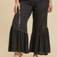 Wide Leg Elastic Waist Lace Tape Pants