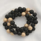 Metal Wood Bead Bracelet