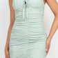 Front Ruched Mini Dress