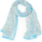 Flower Print Chiffon Scarf