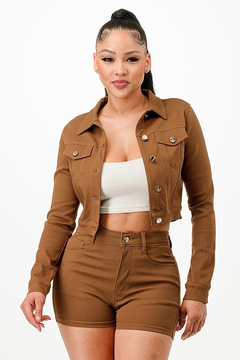 Super Stretchy Cropped Jacket