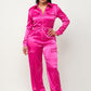 Front Zipper Pockets Top And Pants Jumpsuit