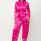 Front Zipper Pockets Top And Pants Jumpsuit