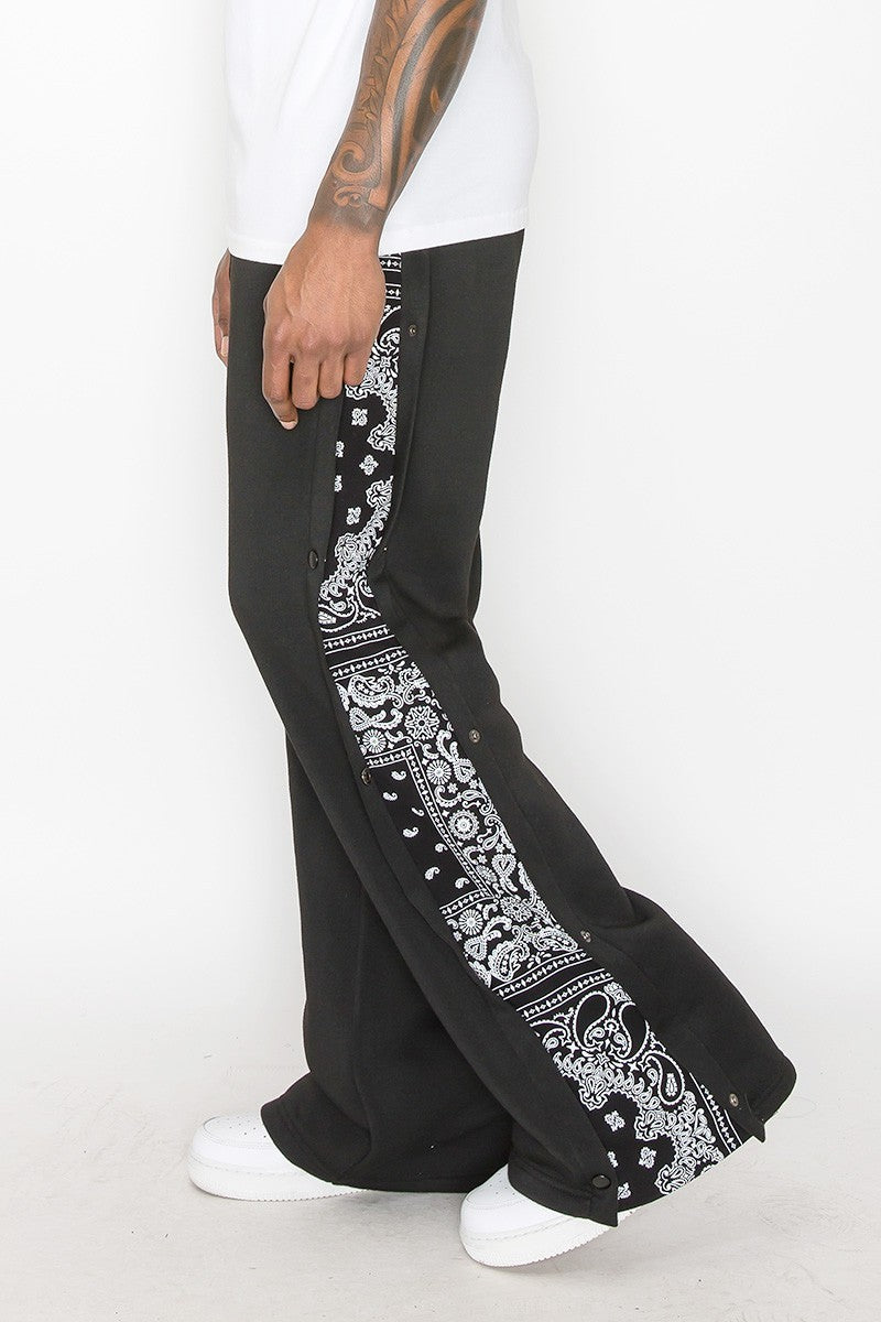 Flared Bandana Fleece Pants