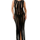 Cut Out Fringe Dress